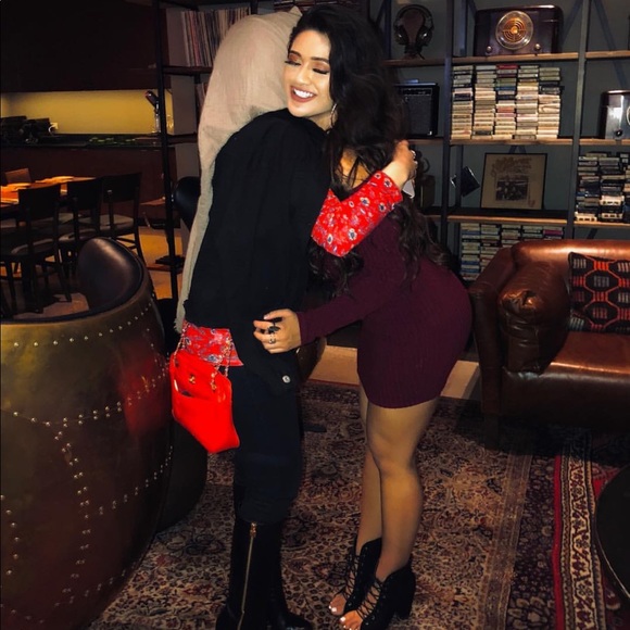 Red Off The Shoulder Dress - Picture 4 of 4